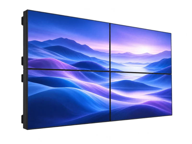Four-panel video wall — concept illustration