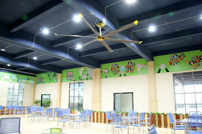 พัดลมยักษ์ในโรงอาหาร